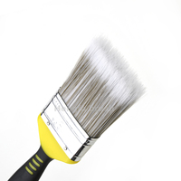 Ensemble de 3 pinceaux de peinture de 1 pouce, 1,5 pouce et 2 pouces, manche en TPR, filaments coniques, pour la décoration
