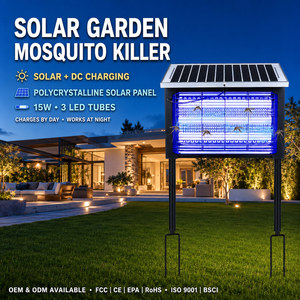 Lámpara Mata Insectos Saijzek Recargable Electrónica para Interiores y Exteriores, Mata <span class=keywords><strong>Mosquitos</strong></span>, Moscas e Insectos - Product Image 1