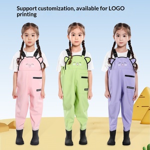 Pantalon de pêche et de jeux aquatiques intégral en PVC pour enfants, séchage rapide, respirant, imperméable, durable, chaud et coupe-vent - Product Image 2