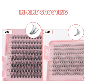 Aesphylash Matte <b>Lash</b> <b>Clusters</b> Kit Fluff 80D 100D Individual <b>Lashes</b> D-Curly <b>Cluster</b> Extensions 10-18mm DIY Kit Synthetic Hair - Product Image 2