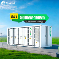 Sistema Solar BESS Todo en Uno Sunpal de 1MW 2MW 500KW 1000KW con Gabinetes de Almacenamiento de Baterías