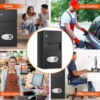 Caja Fuerte Grande para Depósitos Comerciales, Caja de Seguridad Antirrobo con Cerradura de Llave de Acceso Rápido y Construcción de Acero Aleado