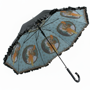 Ombrello in bronzo e rose per la collezione di Mucha pioggia e sole AU-02613 - Product Image 1