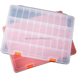 Manufacturer direct sales 36 transparent/orange plastic storage box moisture, dust and pollution prevention storage box