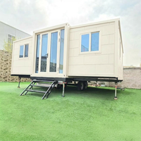 Kits de maisons modulaires en conteneurs de 20 pieds et 40 pieds, maison préfabriquée avec énergie solaire, cabine extensible en conteneur pour hôtel