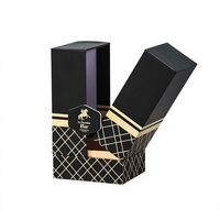 Boîte d'emballage en papier à double porte avec logo personnalisé, boîte cadeau cosmétique, boîte en papier haut de gamme pour soins de la peau, huile essentielle, parfum