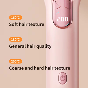 Fer à boucler électrique portable en céramique à ions négatifs avec écran LCD, styler anti-emmêlement ondulé et boucleur automatique - Product Image 2