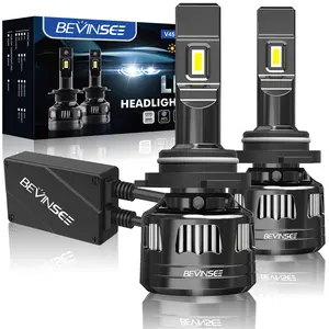 Bevinsee V45 منخفضة شعاع 120W 22000LM مصباح 9006 LED مصباح أضاءه أمامي ل دودج افنجر 95-00 08-14