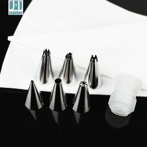 Piping Tool Set With 6 Stainless Steel Nozzles Reusable For Cake Decorating - Product Image 3