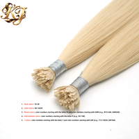 Extensions de cheveux humains Remy à pointe plate en kératine vierge européenne OEM, double épaisseur, micro-liens, pointes pleines