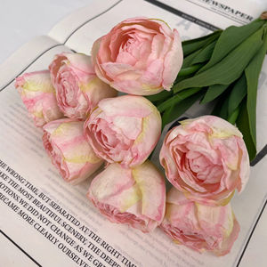 Nuevo Diseño, Ramo de Tulipanes de 16.5 Pulgadas con 8 Tallos, Floración Completa, Forma Elegante, Ramo de Tulipanes Artificiales Decorativos de Primera Calidad - Product Image 4