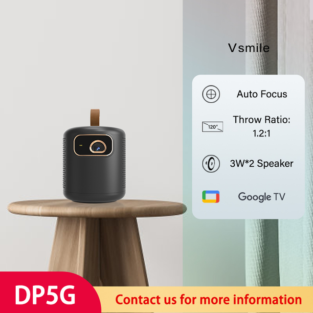 Google TV System DLP Portable Design Auto Focus Mini 4K Full HD Built-in 10000mAh Battery Rechargeable Dolby Sound Projector