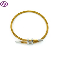 Bracelet ajustable en acier inoxydable tressé, minimaliste, unisexe, bijou tendance, cadeau pour les boutiques