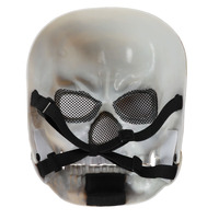 Nouvel Arrivage Halloween : Masque Crâne Demi-visage, Accessoire Thème Personnage, Design Horreur Inédit, Bestseller Transfrontalier