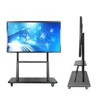 Papan Tulis Interaktif 4K Kamera AI Layar LCD Android Layar Sentuh Digital Papan Pintar untuk Sekolah Ruang Kelas Kantor Rapat