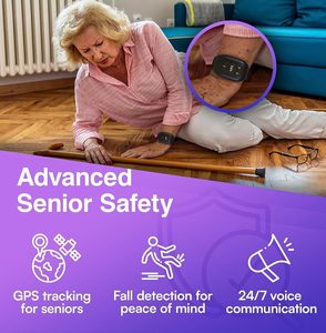 Carte SIM 4G LTE GPS avec bouton SOS d'urgence, détecteur <span class=keywords><strong>de</strong></span> chute, <span class=keywords><strong>bracelet</strong></span> avec bouton <span class=keywords><strong>de</strong></span> panique, localisation GPS, bouton SOS <span class=keywords><strong>de</strong></span> panique pour personnes âgées - Product Image 3