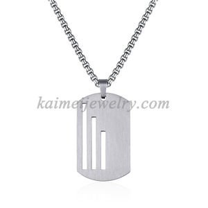 <span class=keywords><strong>Collana</strong></span> vuota in acciaio inossidabile <span class=keywords><strong>con</strong></span> ciondolo per medagliette per cani lisce personalizzate di moda classica per uomo - Product Image 5