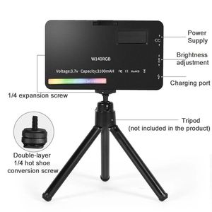 La <span class=keywords><strong>Mejor</strong></span> Luz de Video LED RGB a Todo Color <span class=keywords><strong>Flash</strong></span> W140, Iluminación de Estudio <span class=keywords><strong>para</strong></span> Fotografía, <span class=keywords><strong>para</strong></span> Cámaras Canon y <span class=keywords><strong>Nikon</strong></span>, Luz de Relleno <span class=keywords><strong>para</strong></span> Vlog - Product Image 5