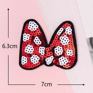 Parche de Lentejuelas Brillantes con Lazo, Cinta de Puntos de Glitter, Aplique de Corazón, Insignia Bordada Termoadhesiva para Vestidos, Sombreros, Bolsos y Accesorios DIY para Niñas - Product Image 5