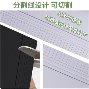 Silicone Sink Splash Guard Gray <b>Matte</b> Countertop Installation Kitchen Sink Protector Easy To Clean - Product Image 4