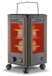 Calentador Facial Portátil de 2000W, 10 Elementos, 5 Ajustes, Ruedas Giratorias, Protección Antivuelco, Termostato Ajustable, para Baño - Product Image 3