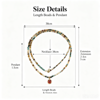 Collier superposé bohème en perles de rocaille en pierre naturelle avec pendentif chat en coquillage, fait main, ras-de-cou, bijoux pour femme, cadeau