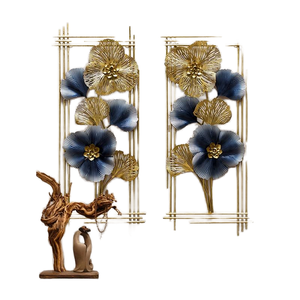 Un par de adornos de pared para el hogar, adornos de pared creativos de hierro, adornos de pared tridimensionales, decoraciones de pared para el salón. - Product Image 1