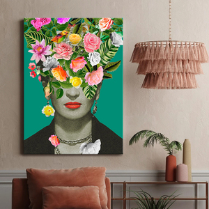 Bán buôn tùy chỉnh khung vải in tường trang trí nội thất sơn Mexican Phong Cách Phụ Nữ ảnh thiết kế in trên vải trang trí nội thất sang trọng - Product Image 3