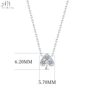 Collar con Colgante de Diamantes Naturales Reales de Oro Sólido de 18K, Diseño Moderno y de Moda, Cadena Ligera con Forma de Traje de As, Novedad en Venta Caliente - Product Image 2