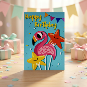 Carte pop-up 3D flamant rose faite à la main, design animalier personnalisé, artisanat en papier, best-seller Vietnam, tendance actuelle pour Thanksgiving et le Nouvel An - Product Image 6