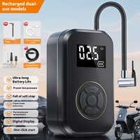 Pompe à air sans fil portable pour voiture 80W 25L/min, multifonction, batterie externe de secours pour téléphone portable, démarreur de secours, gonfleur ABS 2000mAh*2