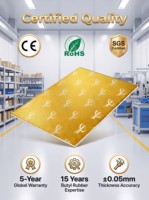 Tapis insonorisant en caoutchouc butyle auto-adhésif avec feuille d'aluminium pour l'insonorisation et l'isolation des voitures