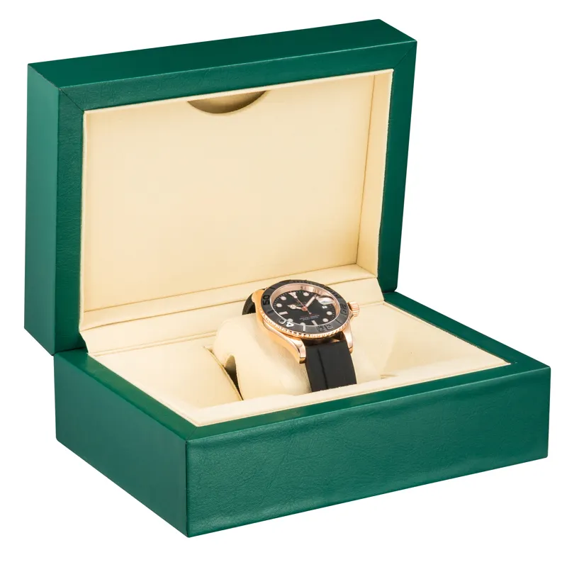Relox Custom Luxury Brand Watch Paitek Pehillippe Plastic Green Pu Leather Watch Box Relox