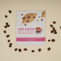 Sacs en plastique pour café filtre, personnalisés avec logo du fabricant, impression par gravure, étanches, de qualité alimentaire, scellés sur trois côtés, portables