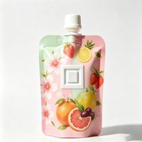 Pochettes souples personnalisées en aluminium imprimé, barrière élevée, qualité alimentaire, pour jus, miel, aliments pour bébés, avec bec verseur
