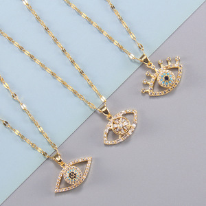 <span class=keywords><strong>Collar</strong></span> De Acero Inoxidable No se desvanece <span class=keywords><strong>Collar</strong></span> De Acero Inoxidable Ojo De Circón Giratorio <span class=keywords><strong>Collar</strong></span> De Cadena De Clavícula De Acero De Titanio - Product Image 4