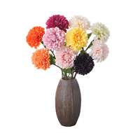 Bunga Dahlia Sutra Buatan Warna Pink Putih Burgundy 55CM Grosir untuk Dekorasi Pernikahan, Kamar, Pesta, dan Rumah
