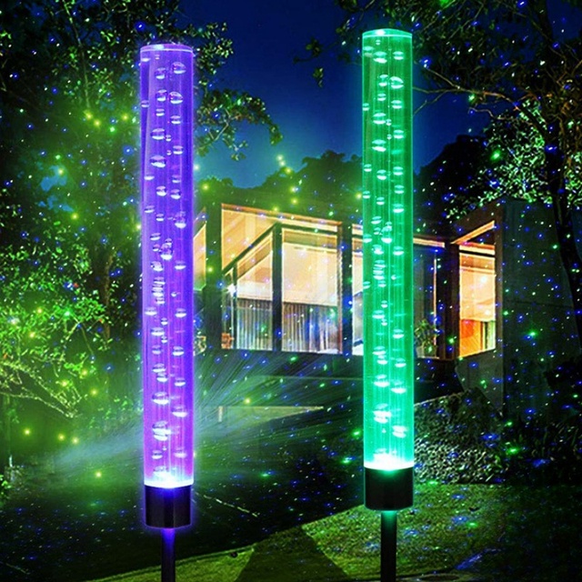 Solar Outdoor Garden Lawn Light Beautiful Solar Garden Light Stick Waterproof Pathway Landscape LED Bubble Reed Light