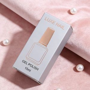 15ml 10ml コスメジェルポリッシュ用 自立式紙製ボックス カスタムロゴ ローズゴールド箔押し エンボス加工 リサイクル可能 フェイスクリーム用 - Product Image 1