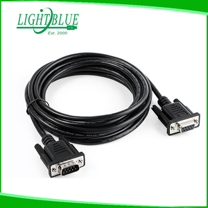<span class=keywords><strong>Cable</strong></span> Serial RS232 DB9 Negro de 2m, <span class=keywords><strong>Cable</strong></span> de Transferencia de Datos Cruzado de 9 Pines Hembra a Hembra para Computadora, PC, PLC, Programación - Product Image 1