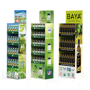 Tùy chỉnh bia uống nước giải khát rượu vang chai tầng Pop Up giấy các tông sóng hiển thị đứng Rack cho siêu thị kệ - Product Image 4