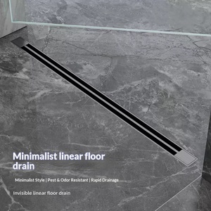 Rejilla de drenaje lineal de acero inoxidable 304 de 32 mm para baño, tira larga, antiolor, resistente a la corrosión, lujo ligero FL-DL Anti-O - Product Image 3