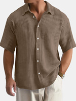 T-shirt décontracté pour homme 100 % coton, respirant, tricoté, à manches courtes, col rabattu, motif uni, fermeture à bouton unique, OEM