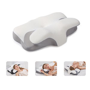 Almohada Ergonómica de Espuma Viscoelástica con Forma de Mariposa, Funda de Tela Transpirable de Punto, Protección <span class=keywords><strong>Cervical</strong></span>, Almohada para Dormir Cómoda - Product Image 1