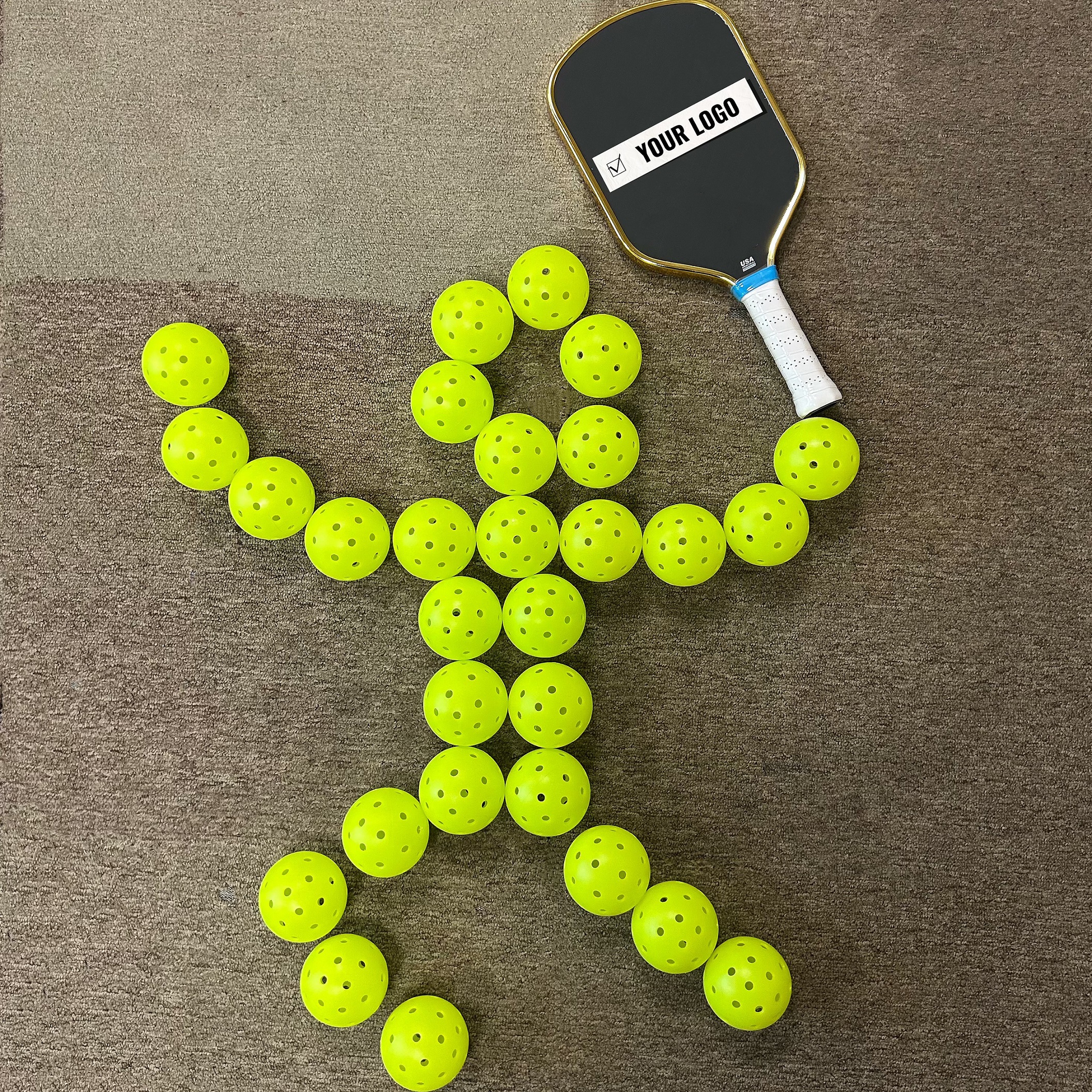 Premium Quality USAPA Approved Outdoor Pickleball Balls Set Factory Price 3pc & 4pc Pickleball Equipments