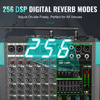 PA6XM Amplificateur de puissance intégré 350W*2 6 canaux Mixeur audio numérique professionnel avec microphone pour studio et scène
