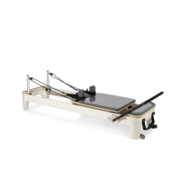 Reformer de Pilates en bois professionnel personnalisable, équipement de rééducation durable pour studio de yoga ou de gym