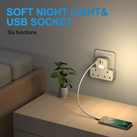 UKCA BS8546 Sertifikalı Seyahat Adaptörü Dönüştürücü, AB/ABD/İngiltere Değiştirilebilir Fişli, PD20W Çoklu USB Şarj Cihazı ve LED Gösterge Işığı