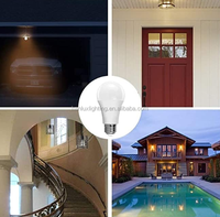 Bombilla led E26/E27, 7W/9W/12W, con Sensor de movimiento activado por movimiento, para interior y exterior, de aluminio