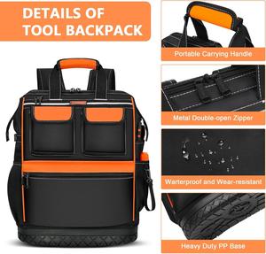 <span class=keywords><strong>Sac</strong></span> à <span class=keywords><strong>dos</strong></span> pour électricien de haute qualité, robuste, avec plusieurs poches, fond rigide, personnalisable OEM & ODM, multifonctionnel - Product Image 4